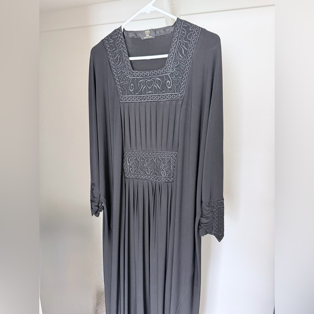 Elegant Embroidered Abaya Dress